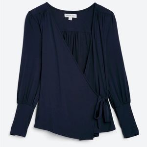 Classic AmourVert Navy Wrap Top